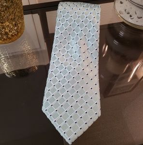 Club Room Aqua and Navy Silk Tie